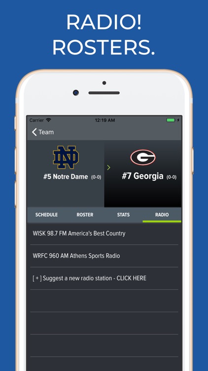 Georgia Football Schedules