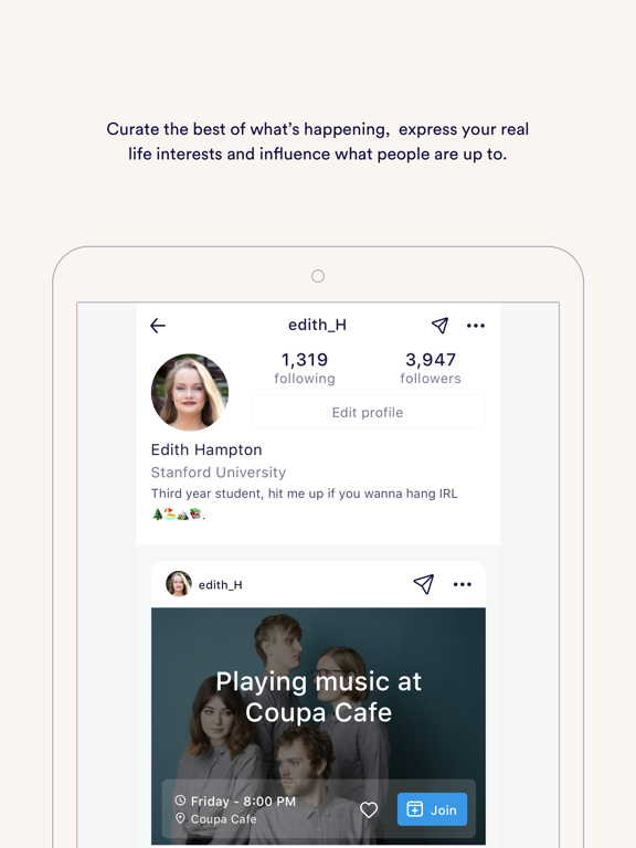 iPad Image of IRL - Social Calendar