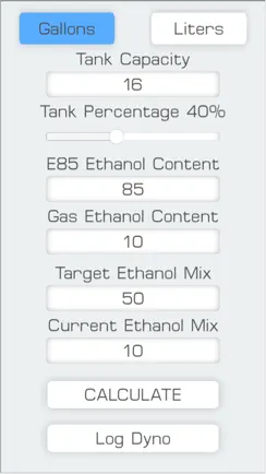 E85 Mix Ethanol Calculator iPhone image 1