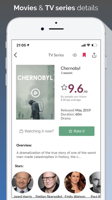 Binge - social movie network iPhone screenshot 4 - Social Networking app