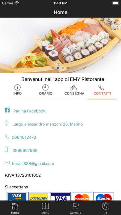 EMY Ristorante Screenshot