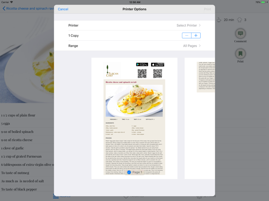 Tuscan Chef - Italian food iPad app afbeelding 5