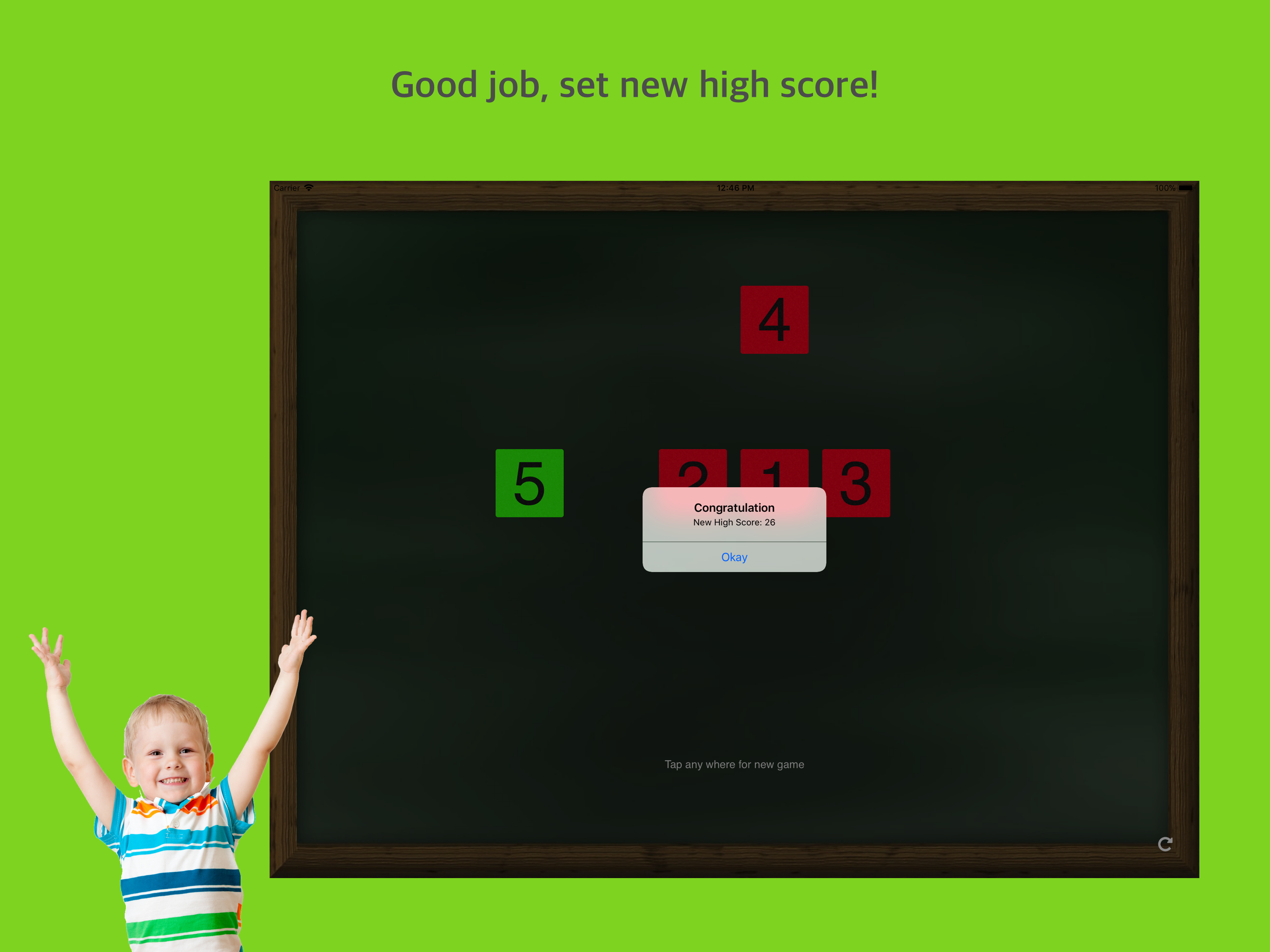 Numbers remember puzzle