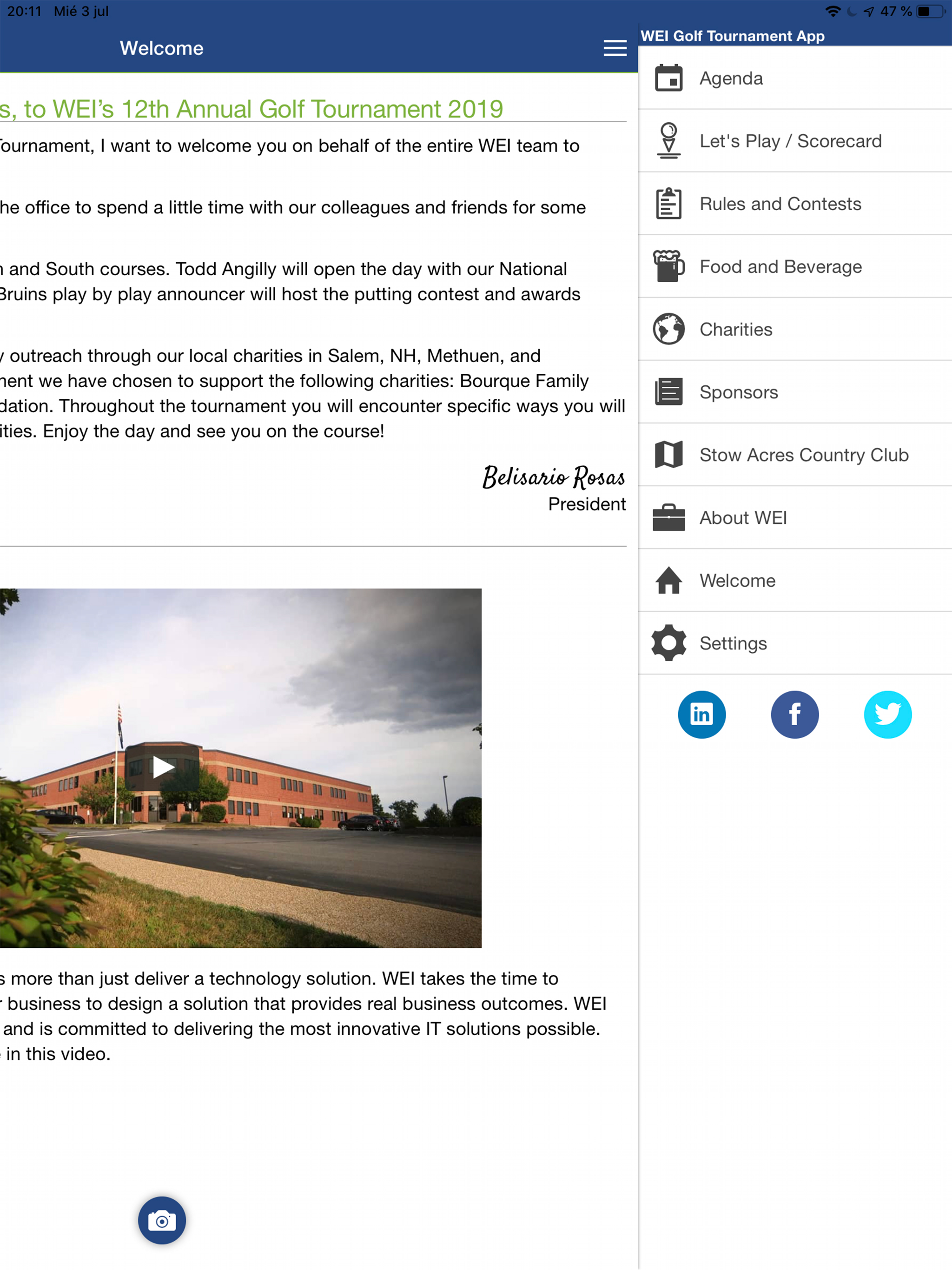 WEI Golf Tournament App screenshot 7