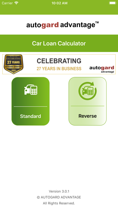 Autogard Car Loan Calculator Screenshot