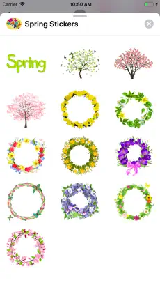 Capture 9 Fluffy Spring Stickers iphone