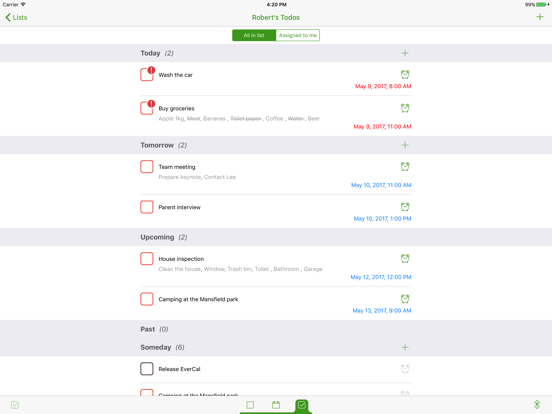 EverCal - Family Organizer iPad app afbeelding 5