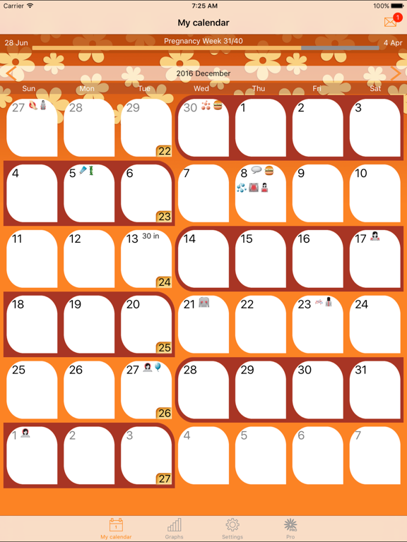 WomanLog Pregnancy Calendar