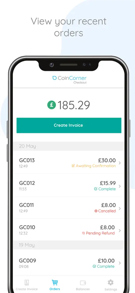 CoinCorner - Checkout