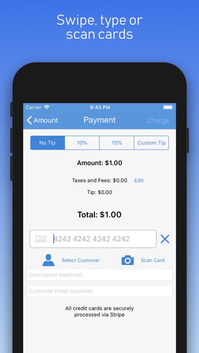 How to cancel & delete Charge - Stripe Card Payments from iphone & ipad 2