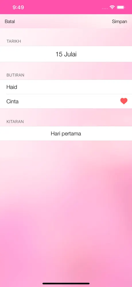 Kalendar kitaran haid
