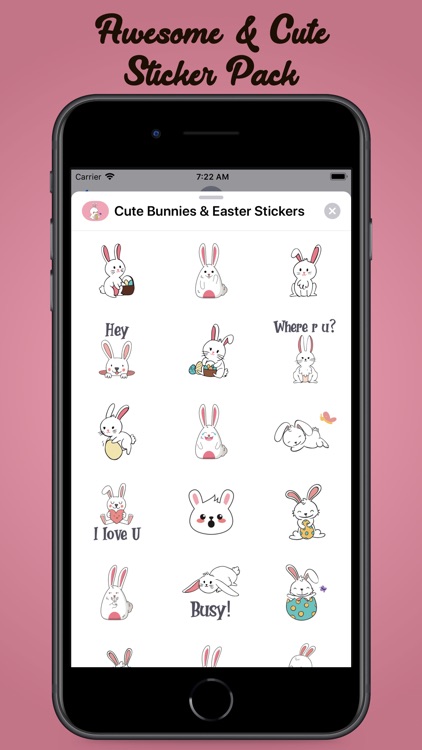 Cute Bunnies & Easter Stickers