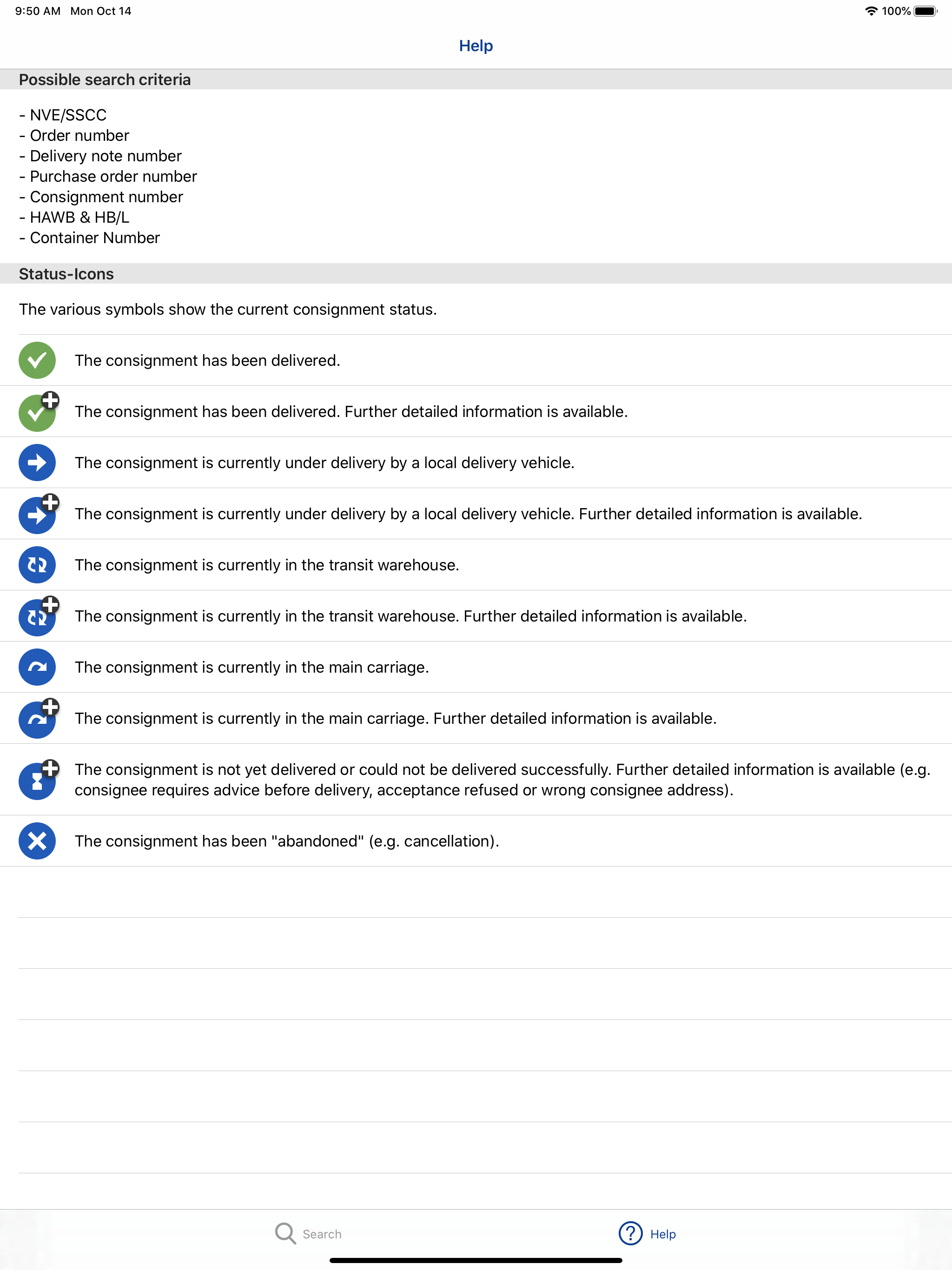 DACHSER shipmentpointer screenshot 9