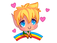 Blonde Elf Stickers