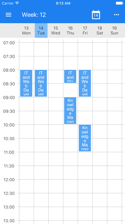 #2. Wise Timetable (iOS) Podle: Wise Technologies