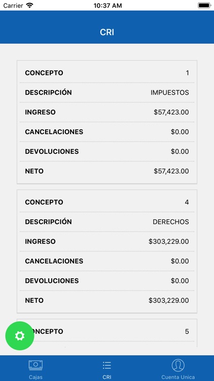 mSIIF Monitor de Ingresos