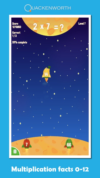 Fruit Rockets Multiplication Screenshot