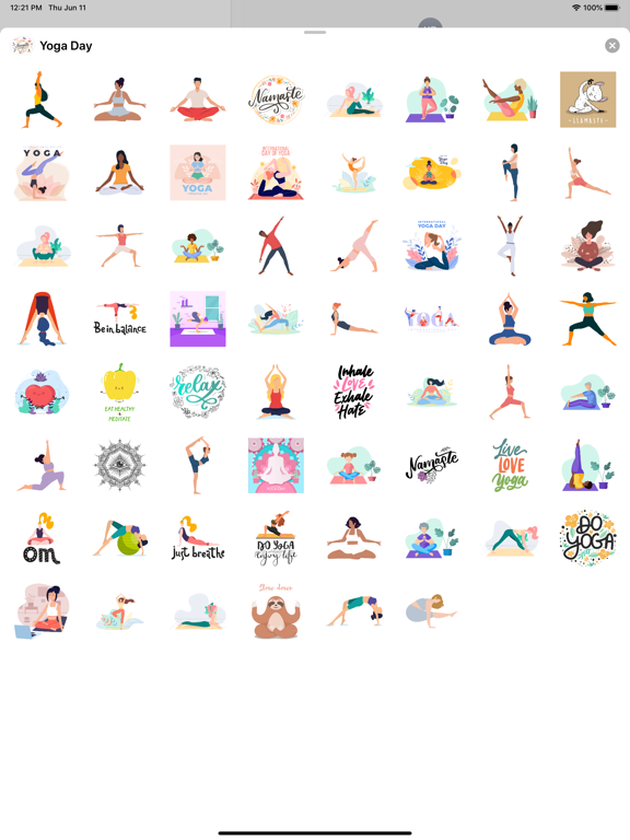 Screenshot #4 pour International Yoga Day Sticker