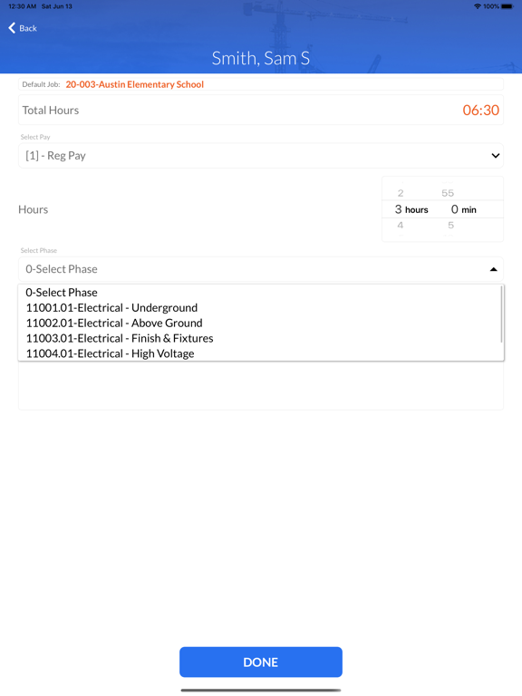 AB TimeClock 400 iPad screenshot