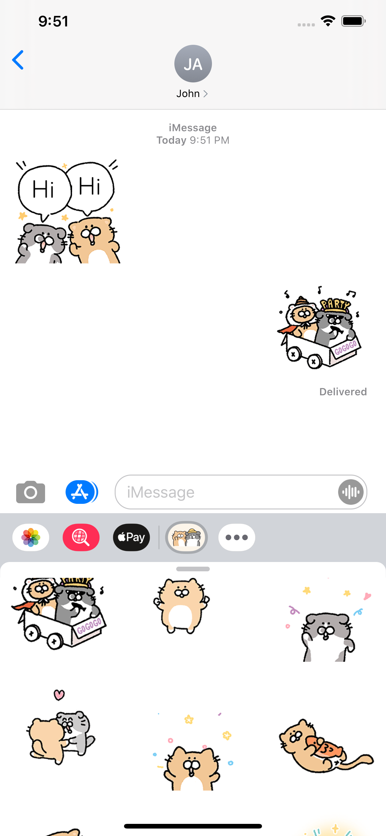 Chubby Couple Cat Animated