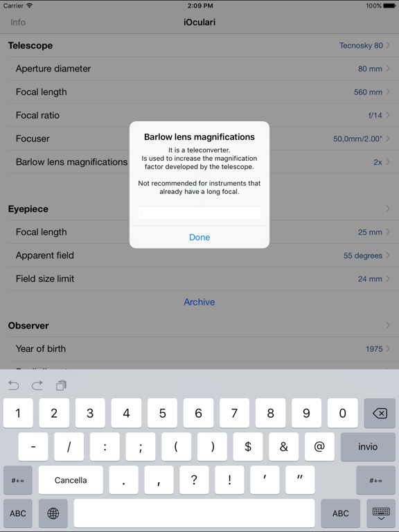 Screenshot #5 pour iOculari - Telescope