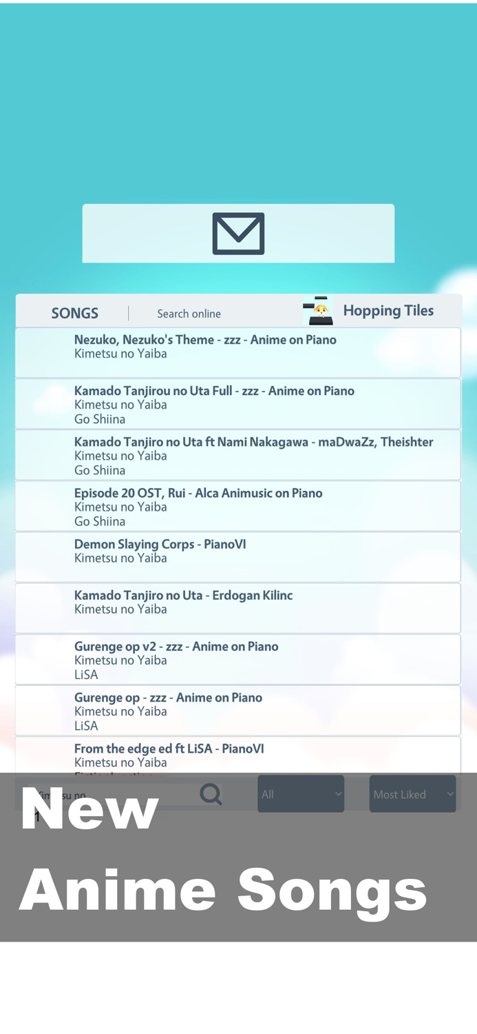 Hopping Tiles Anime piano game