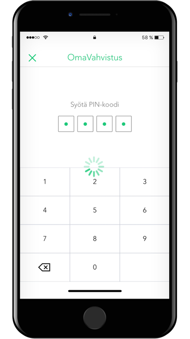 OmaVahvistus -sovellus Screenshot