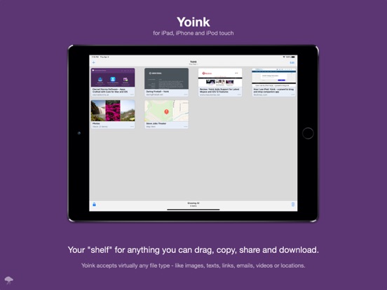 Screenshot #1 for Yoink - Improved Drag and Drop