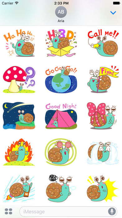 Lovely Colorful Snail Sticker screenshot 3