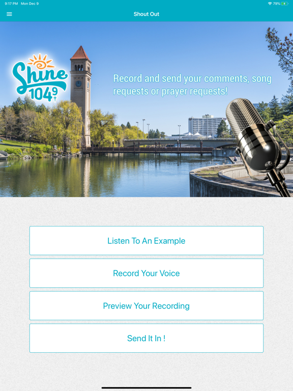 Spokane’s Shine 104.9 iPad screenshot 4 - Music app