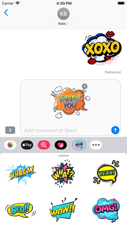 OMG Comic Talk Stickers