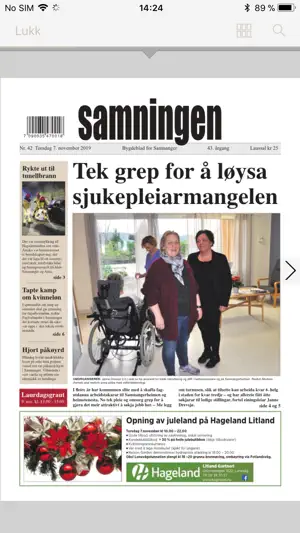 Samningen eAvis screenshot 2