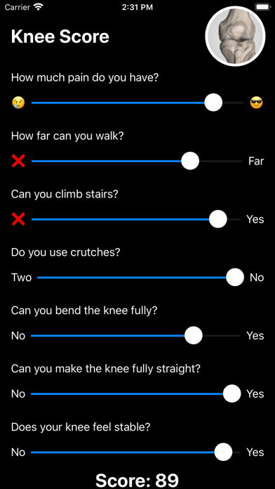 Screenshot #2 pour Knee Score