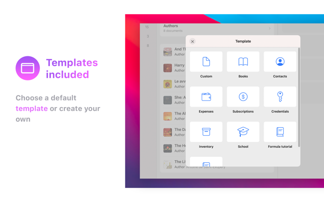 Collections Database Screenshot