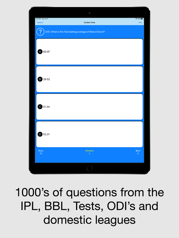 Screenshot #5 pour Cricket Trivia - Quiz Game