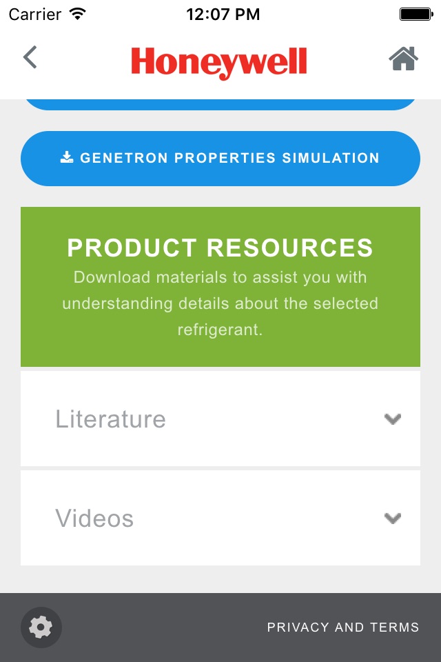 Refrigerant Selection Tool screenshot 3