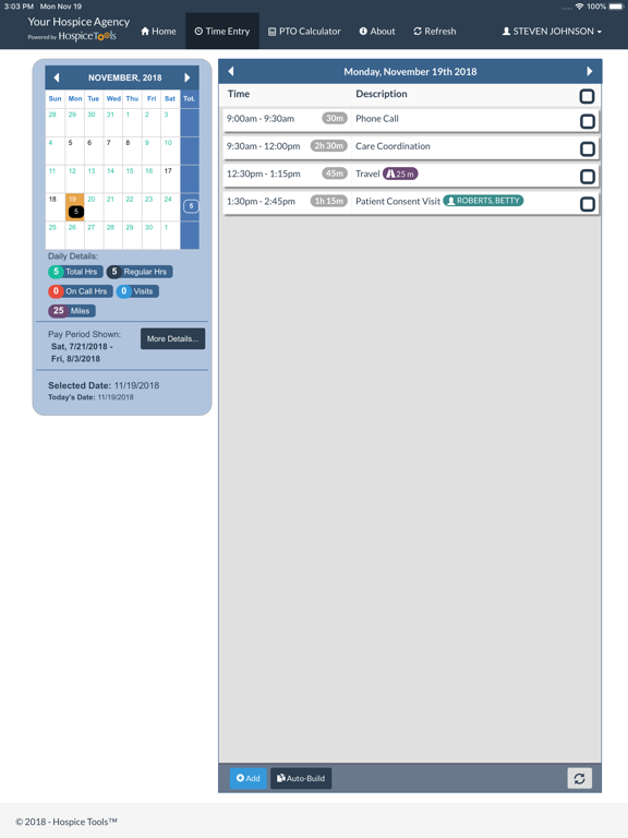 Screenshot #5 pour Hospice Tools TimeKeeper