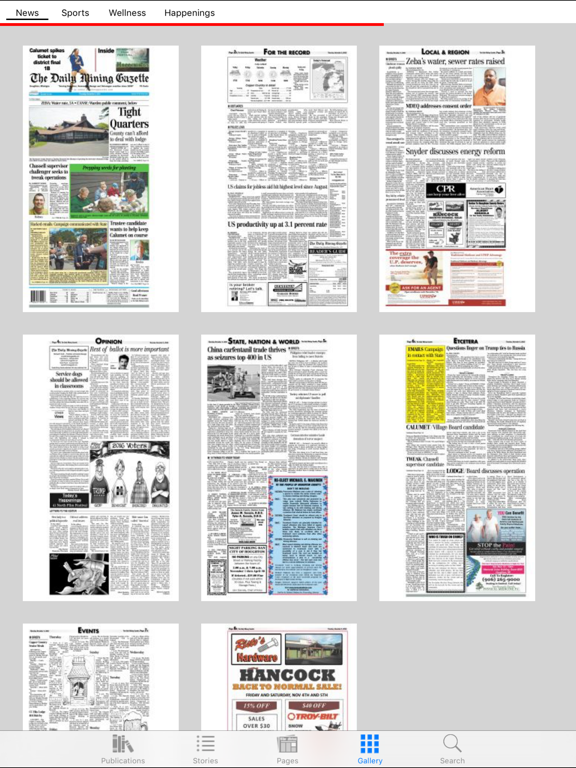Mining Gazette All Access iPad screenshot