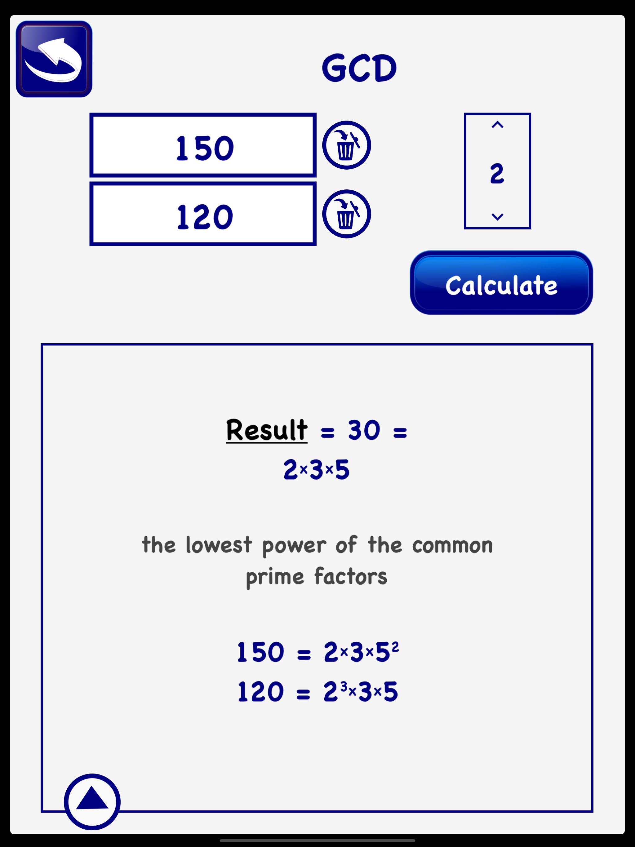LCM GCD Prime Factor Calc Lite