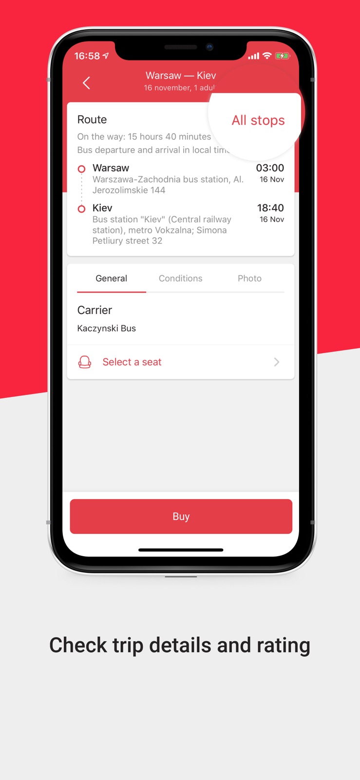 BUSFOR – bus tickets iphone screenshot 4