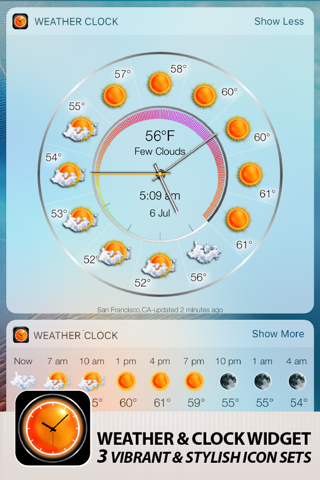 Weather Clock Widget - náhled