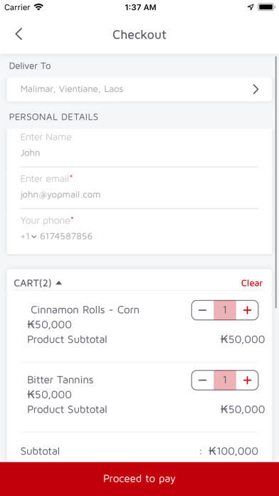 LadyBug Online Delivery iPhone screenshot 7 - Food & Drink app