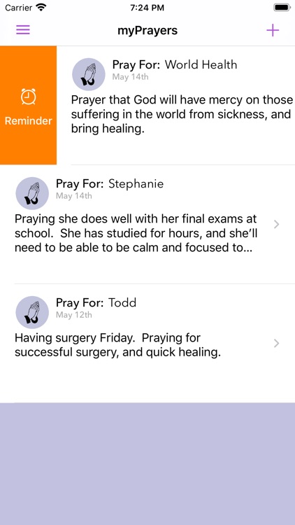 myPrayers - Personal