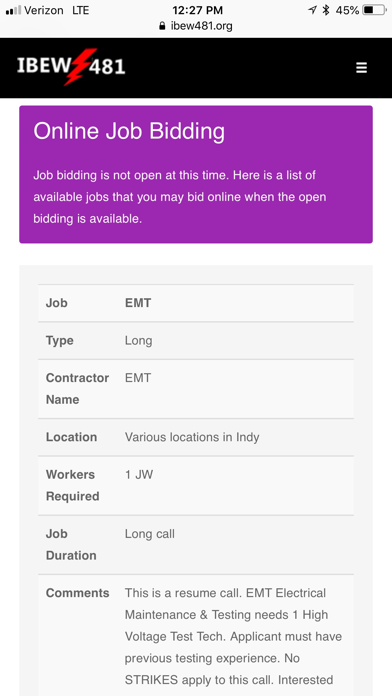 IBEW Local 481 iPhone screenshot 2 - Business app
