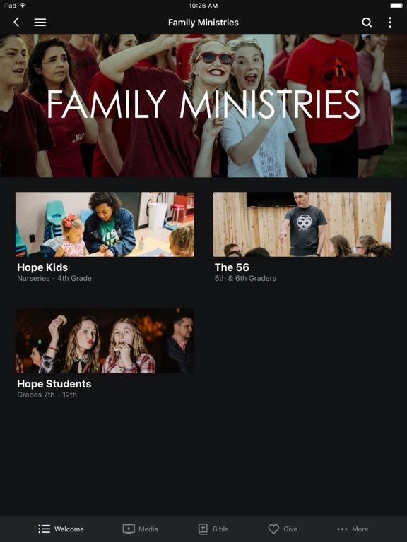Hope Connection Church iPad screenshot 2 - Lifestyle app