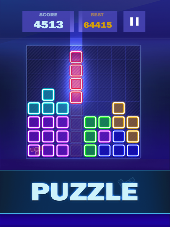 Screenshot #4 pour Glow Block Puzzle Legend