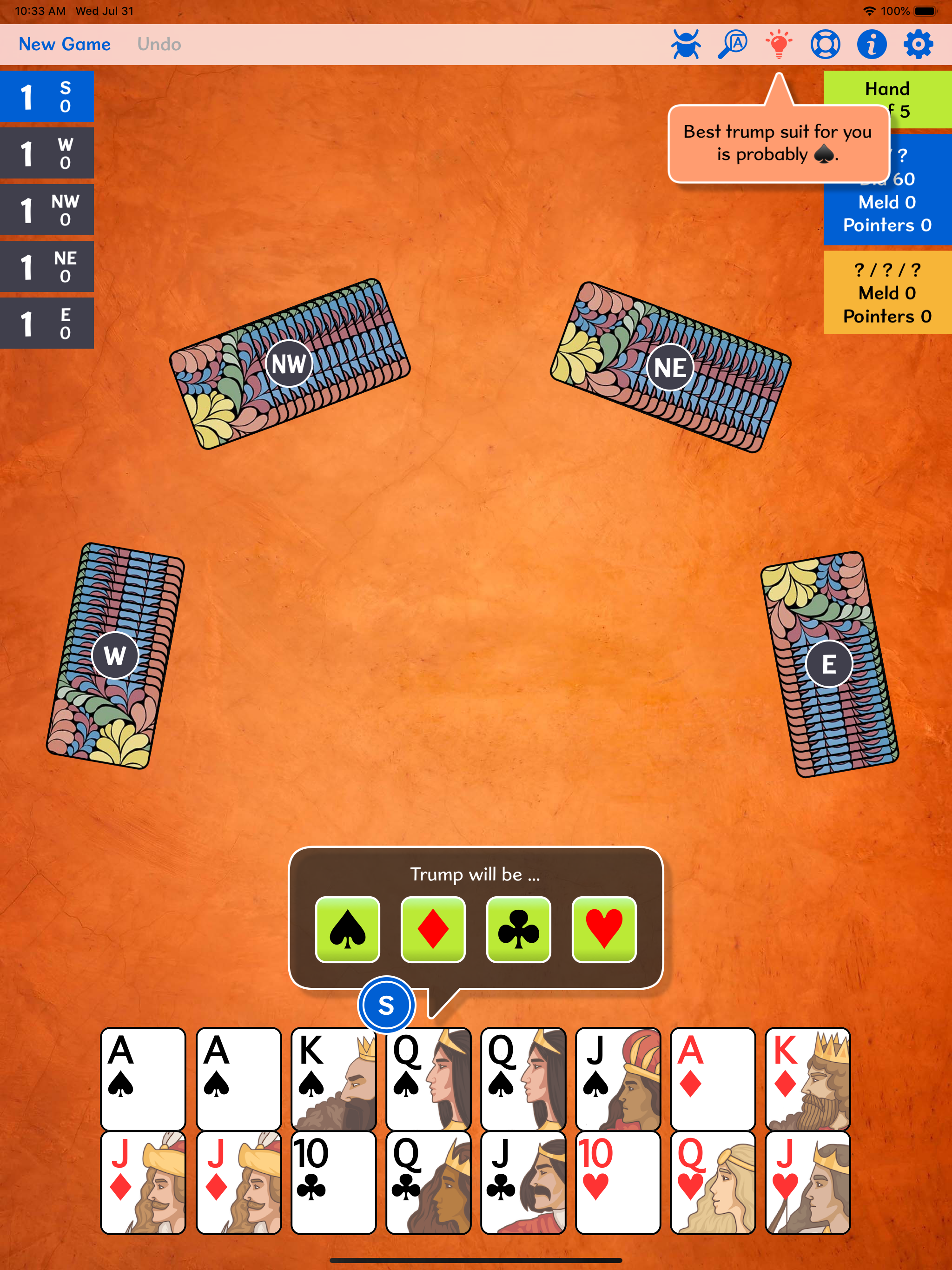 5-Handed Pinochle+ screenshot 10