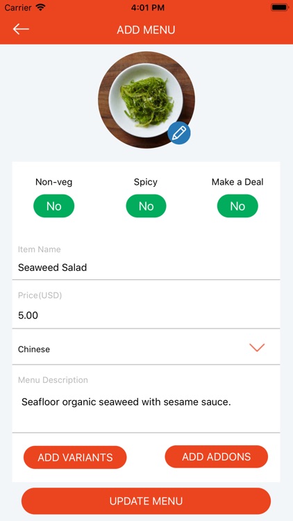 OnlineOrderMenu screenshot-3