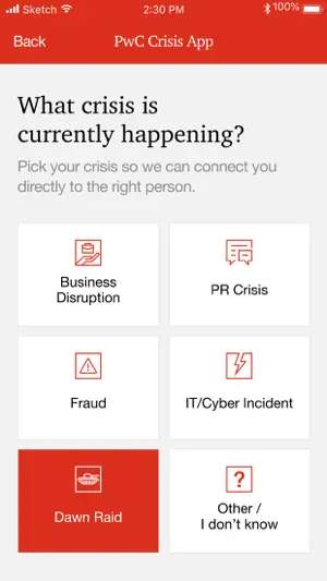 PwC Crisis App screenshot 2