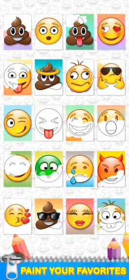 Game screenshot Emoticon Coloring book apk